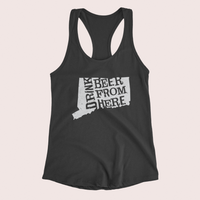 Connecticut Drink Beer From Here® - Craft Beer racerback tank