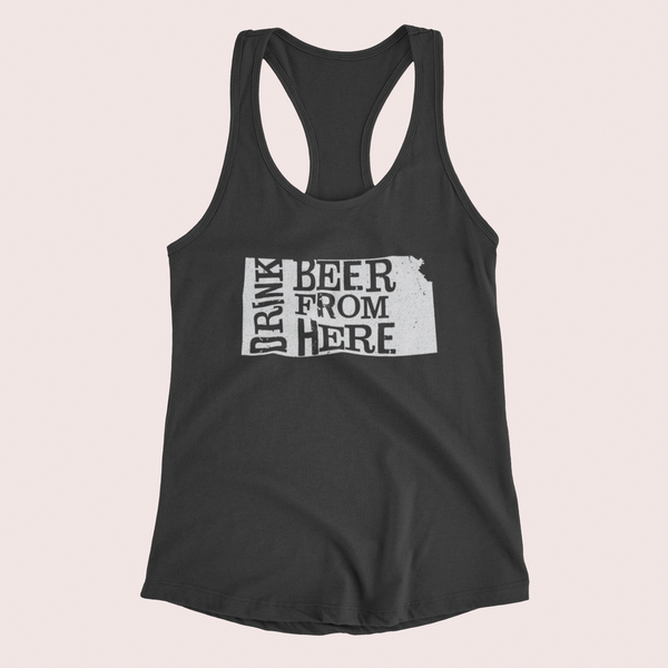 Kansas Drink Beer From Here® - Craft Beer racerback tank