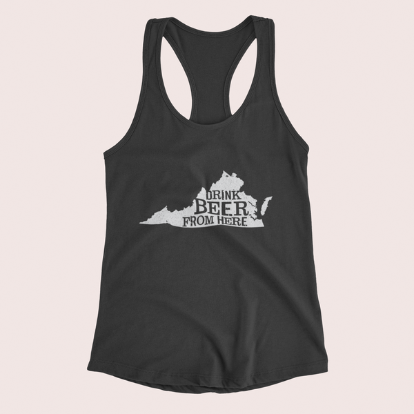 Virginia Drink Beer From Here® - Craft Beer racerback tank